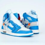 Giày AIR JORDAN 1 OFF-WHITE BLUE “UNC” UNIVERSITY BLUE Like Auth 12