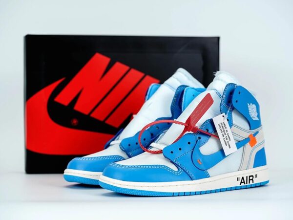 Giày AIR JORDAN 1 OFF-WHITE BLUE “UNC” UNIVERSITY BLUE Like Auth 13