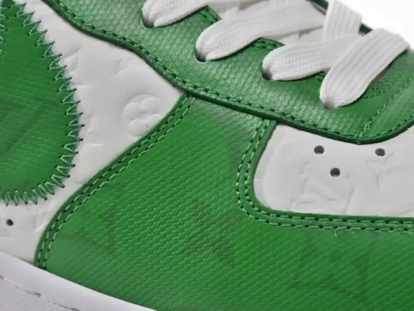 Giày Louis Vuitton x Nike Air Force 1 White Green Like Auth (11)