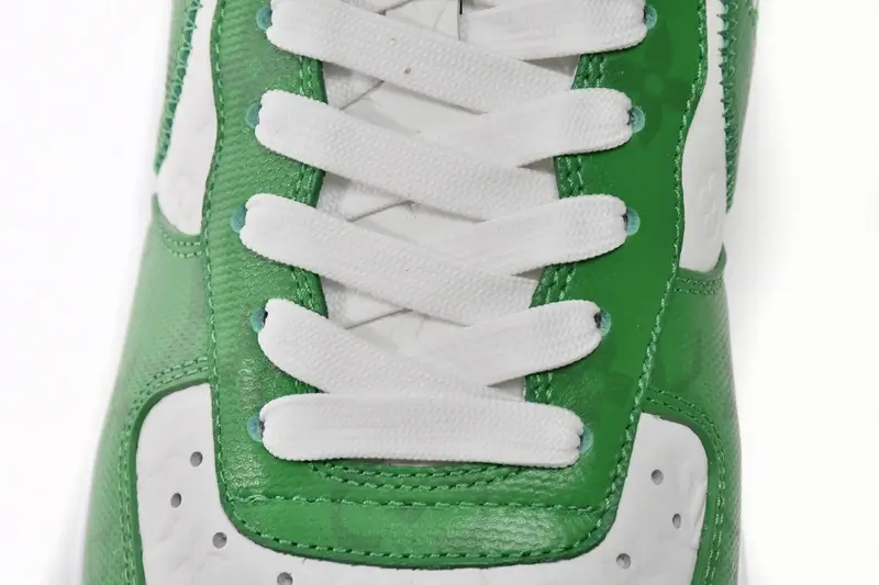 Giày Louis Vuitton x Nike Air Force 1 White Green Like Auth 10 Giày Louis Vuitton x Nike Air Force 1 White Green Like Auth (13)