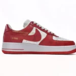 Giày Louis Vuitton x Nike Air Force 1 White Red Like Auth (1)