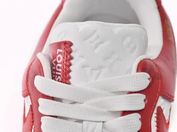 Giày Louis Vuitton x Nike Air Force 1 White Red Like Auth (11)