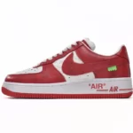Giày Louis Vuitton x Nike Air Force 1 White Red Like Auth (2)