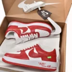 Giày Louis Vuitton x Nike Air Force 1 White Red Like Auth (3)