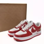 Giày Louis Vuitton x Nike Air Force 1 White Red Like Auth (4)