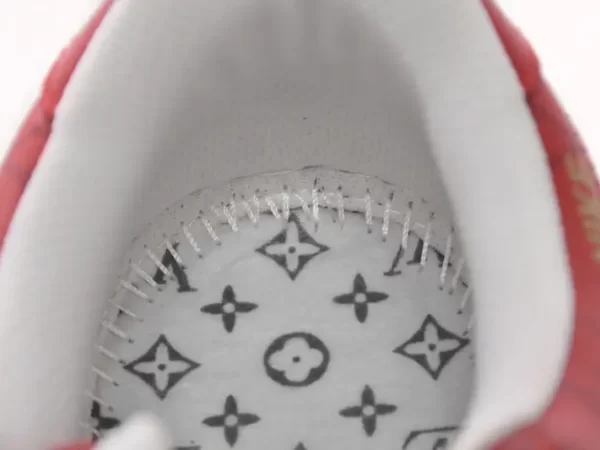 Giày Louis Vuitton x Nike Air Force 1 White Red Like Auth (5)