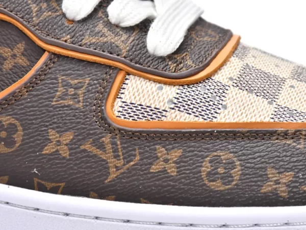 Giày Nike Air Force 1 Low x Louis Vuitton Monogram Brown Like Auth (9)