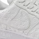 Giày Nike Air Force 1 x Louis Vuitton Triple White Like Auth (15)