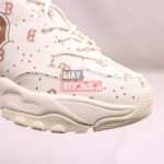 Giày MLB BigBall Chunky Saffiano Diamond Monogram Boston Red Sox Beige