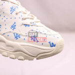 Giày MLB BigBall Chunky Saffiano Diamond Monogram LA Dodgers Ivory