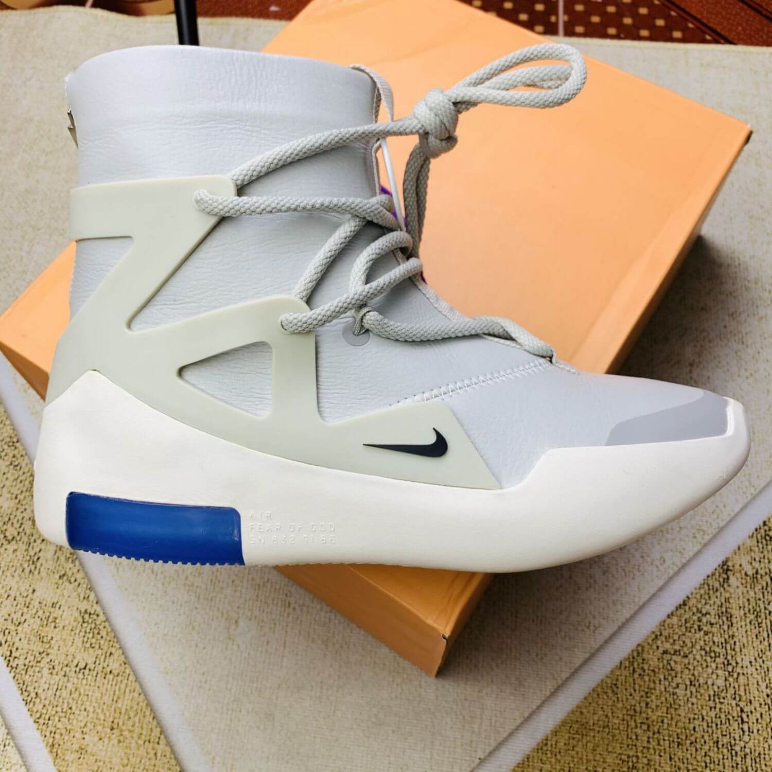 Giày Nike Air Fear of God 1 Light Bone Like Auth 10 Giày Nike Air Fear of God 1 Light Bone Like Auth (10)