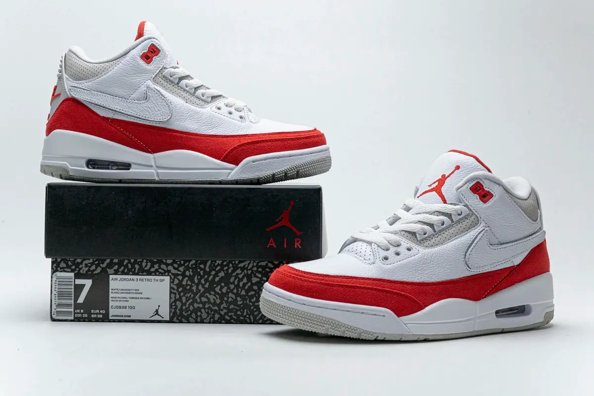 Giày Nike Air Jordan 3 Retro Tinker White University Red (1)