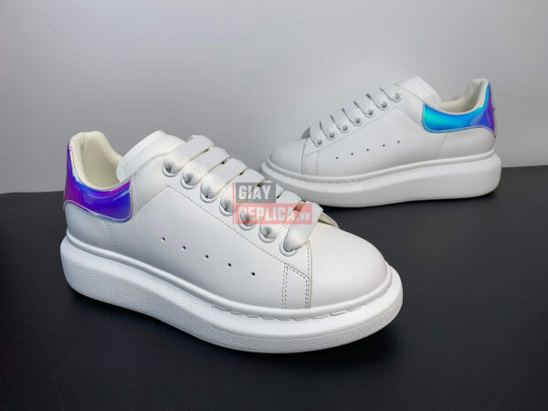 Giày Alexander McQueen Trắng Gót Multicolor Like Auth