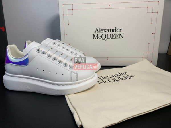 Giày Alexander McQueen Trắng Gót Multicolor Like Auth