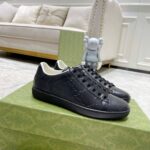 Giày Gucci Ace GG Embossed Sneaker Black Like Auth