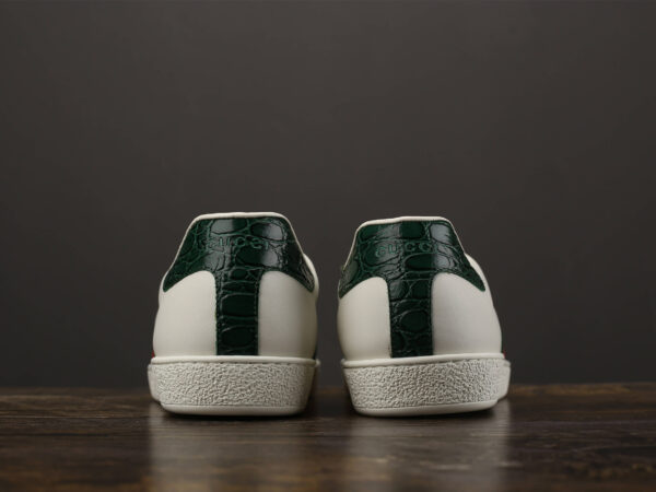 Giày Gucci Ace Leather Sneaker With Green Crocodile Like Auth