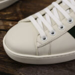 Giày Gucci Ace Leather Sneaker With Green Crocodile Like Auth
