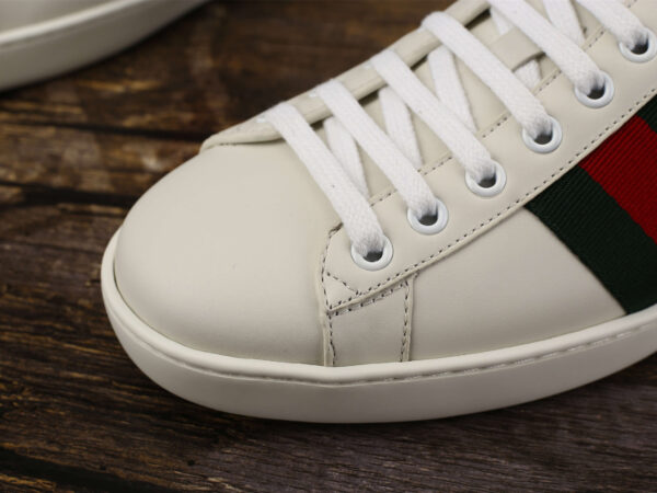 Giày Gucci Ace Leather Sneaker With Green Crocodile Like Auth