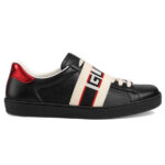 Giày Gucci Ace Stripe Leather Black Like Auth