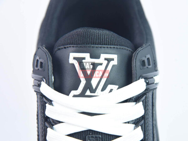 Giày Louis Vuitton LV Trainer Black Leather Monogram Like Auth