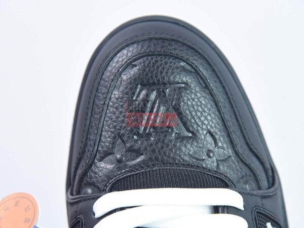 Giày Louis Vuitton LV Trainer Black Leather Monogram Like Auth