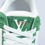 Giày Louis Vuitton LV Trainer Green Monogram Denim Like Auth