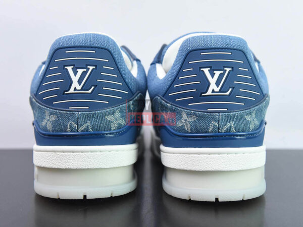 Giày Louis Vuitton LV Trainer Monogram Denim Blue Like Auth