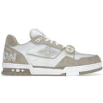 Giày Louis Vuitton Lv Trainer Monogram Beige Quai Velcro Like Auth