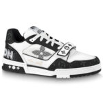Giày Louis Vuitton Lv Trainer Monogram Black Quai Velcro Like Auth