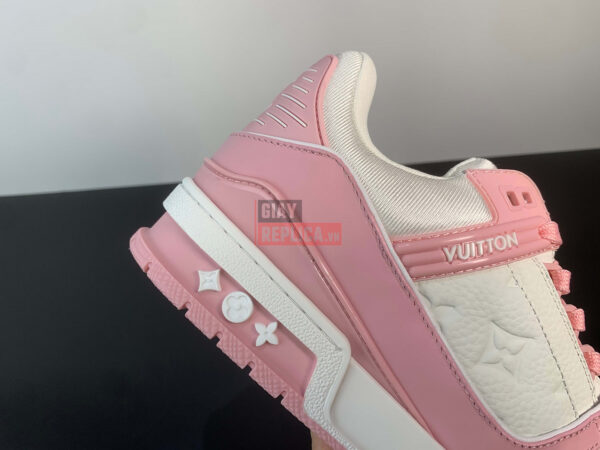 Giày Louis Vuitton Lv Trainer Monogram Pink Like Auth