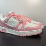 Giày Louis Vuitton Lv Trainer Monogram Pink Like Auth