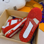 Giày Louis Vuitton Lv Trainer Monogram Red Like Auth