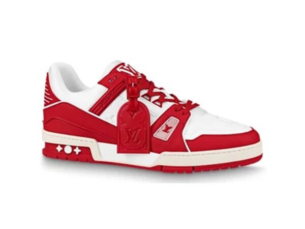 Giày Louis Vuitton Lv Trainer Monogram Red Like Auth