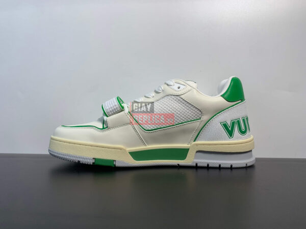 Giày Louis Vuitton Trainer Green Mesh Like Auth