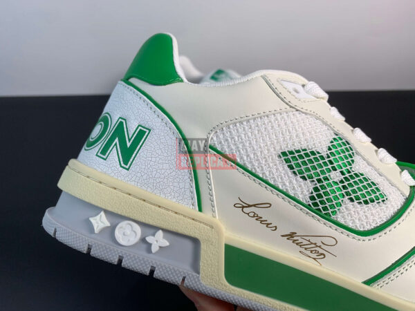 Giày Louis Vuitton Trainer Green Mesh Like Auth