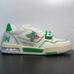 Giày Louis Vuitton Trainer Green Mesh Like Auth