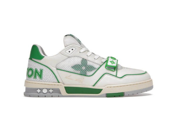 Giày Louis Vuitton Trainer Green Mesh Like Auth