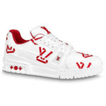 Giày Louis Vuitton Trainer Logo LV Cycling Red Like Auth