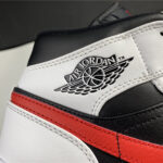 Giày Nike Air Jordan 1 Mid Black Chile Red White Like Auth