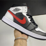 Giày Nike Air Jordan 1 Mid Black Chile Red White Like Auth