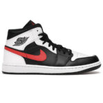 Giày Nike Air Jordan 1 Mid Black Chile Red White Like Auth