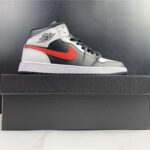 Giày Nike Air Jordan 1 Mid Black Chile Red White Like Auth