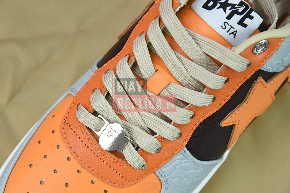 Giày A Bathing Ape Bape Sta Low Grey Orange 10 Giày A Bathing Ape Bape Sta Low Grey Orange