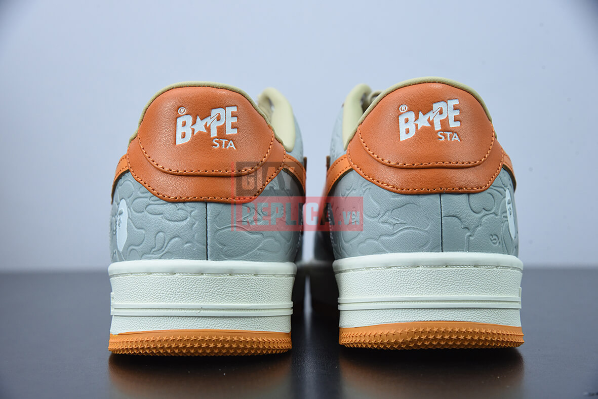 Giày A Bathing Ape Bape Sta Low Grey Orange 11 Giày A Bathing Ape Bape Sta Low Grey Orange