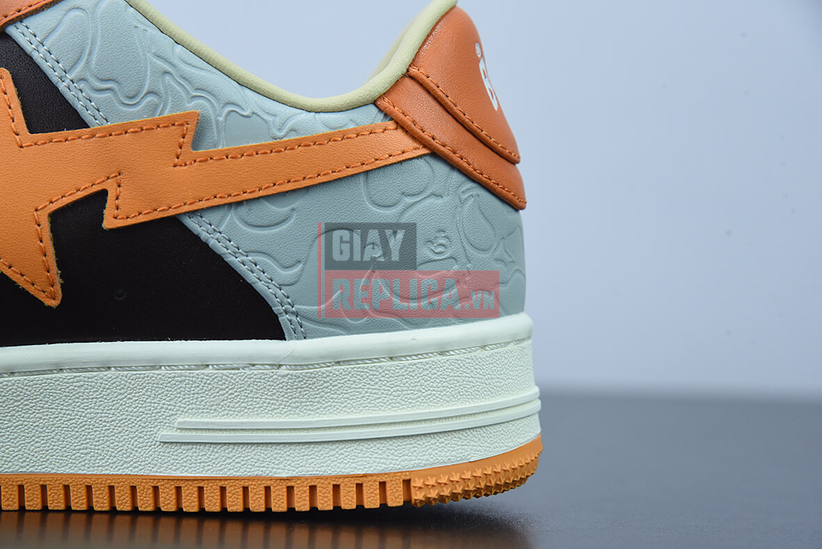 Giày A Bathing Ape Bape Sta Low Grey Orange 9 Giày A Bathing Ape Bape Sta Low Grey Orange