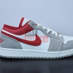 Giày Air Jordan 1 Low SE ‘Light Smoke Grey Gym Red’ Like Auth