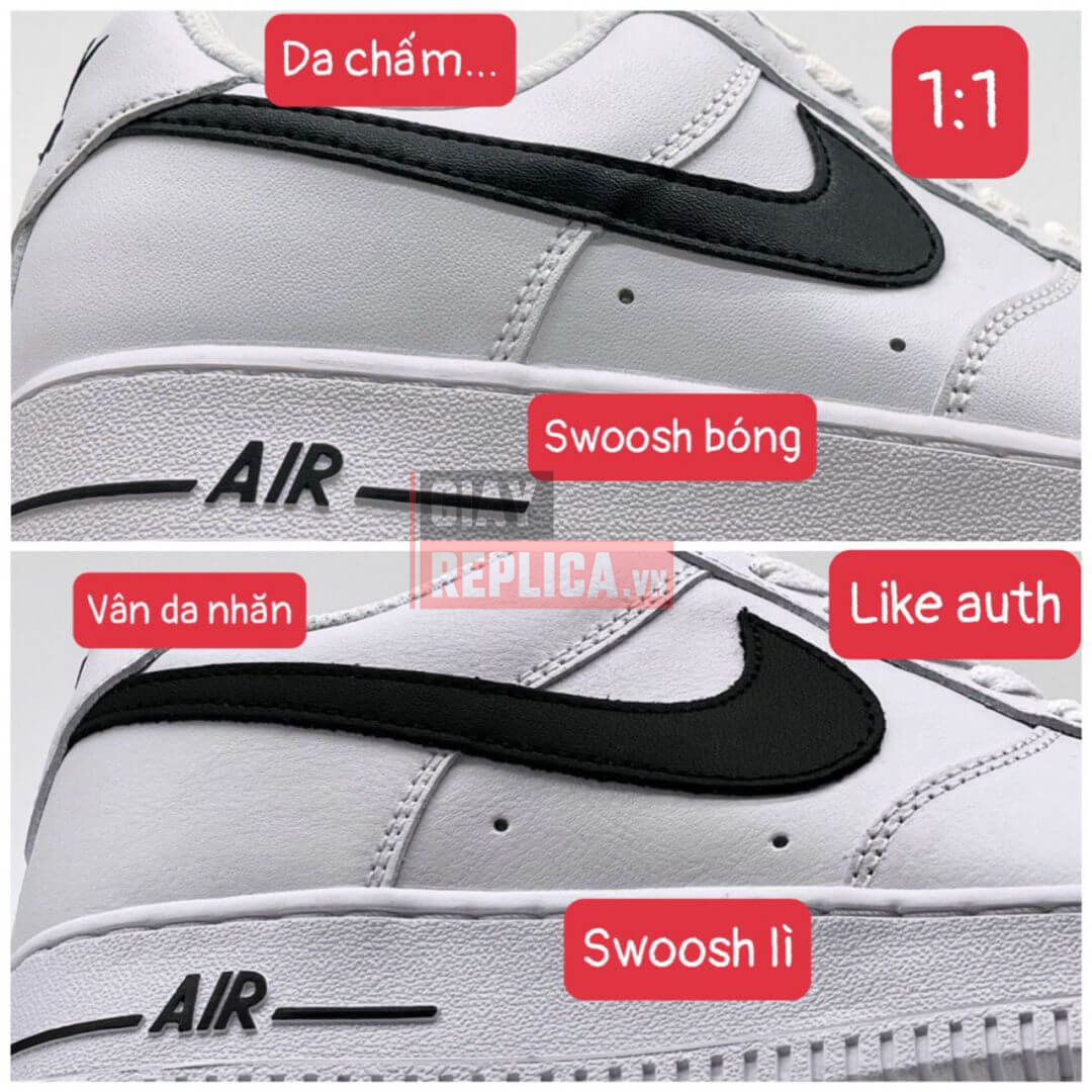 Giày Nike Air Force 1 ’07 AN20 White Black Swoosh Like Auth