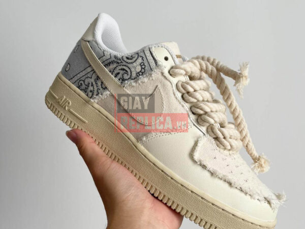 Giày Nike Air Force 1 Low Custom Paisley Dây Thừng Like Auth