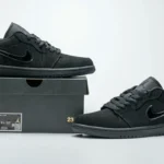 Giày Nike Air Jordan 1 Low Triple Black Like Auth (4)