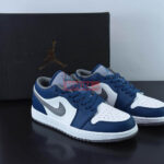 Giày Nike Air Jordan 1 Low True Blue Cement Like Auth